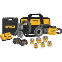 Trousse de fili&egrave;res &agrave; tuyaux sans fil FlexVolt Max* avec t&ecirc;tes fili&egrave;res, 30 tr/min, Filetage de la tige 1/2" - 2" - DEWALT DCE700X2K