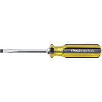 100 PLUS&reg; Standard Slotted Tip Screwdriver, 1/4" Tip, Square, 8-3/16" L, Plastic Handle - Proto 66-174-A