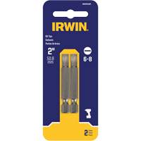 Power Bits, Slot, 6 - 8 Tip, 1/4" Drive Size, 2" Length - Irwin IWAF22SL682