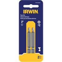 Embouts pour outils &eacute;lectriques, Carr&eacute;e, Embout #2, Longueur 2" - Irwin IWAF22SQ22