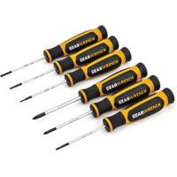 Jeu de mini tournevis &agrave; fente/Phillips &agrave; double mat&eacute;riaux, 6 mcx - Gearwrench 80055H
