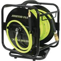 Manual Hose Reel with Hybrid Polymer Air Hose, Air, 1/4" x 100', Single Hose - King Canada K-10014FRL