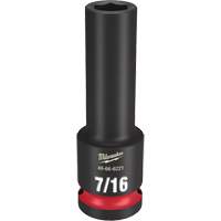 Shockwave Impact Duty Socket, Power, 7/16", 1/2" Drive, 6 Points, Deep - Milwaukee 49-66-6221