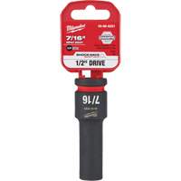 Shockwave Impact Duty Socket, Power, 7/16", 1/2" Drive, 6 Points, Deep - Milwaukee 49-66-6221