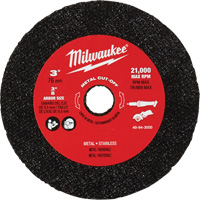 Meule de tronçonnage des m&eacute;taux, 3" x 0,04", Arbre 3/8" - Milwaukee 49-94-3000