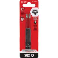 Shockwave Impact Duty Screwdriver Bit, Square, #2 Tip, 1/4" Drive Size, 3-1/2" Length - Milwaukee 48-32-4672CAN