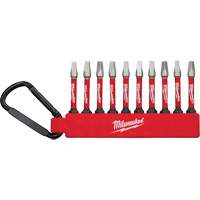 Jeu dembouts pour tournevis &agrave; chocs Shockwave, Carr&eacute;e, #2, Prise 1/4" - Milwaukee 48-32-4091