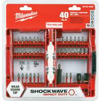 Shockwave Impact Duty Driver Bit Set, 40 Pcs., Hex/Nutsetter/Phillips/Slotted/Square - Milwaukee 48-32-4022