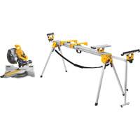 Scie &agrave; onglets combin&eacute;s coulissante &agrave; double biseau avec support - DEWALT DWS780LST