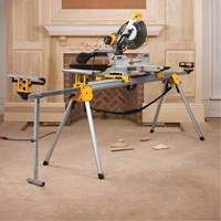 Scie &agrave; onglets combin&eacute;s coulissante &agrave; double biseau avec support - DEWALT DWS780LST