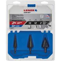 Step Drill Bit Set, 3 Pieces, High Speed Steel - Lenox LXA30930