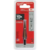 Foret &eacute;tag&eacute;, 1/8"/#1 - #1/1/2", Incr&eacute;ments de 1/32", Acier rapide au cobalt - Milwaukee 48-89-9281
