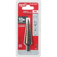 Foret &eacute;tag&eacute;, 3/16"/#4 - #4/7/8", Incr&eacute;ments de 1/32", Acier rapide au cobalt - Milwaukee 48-89-9284