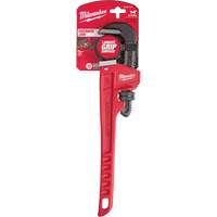 Steel Pipe Wrench, 2" Jaw Capacity, 14" Long, Powder Coated Finish, Ergonomic Handle - Milwaukee 48-22-7114