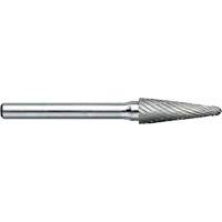 DRILLCO Magnum Double Cut Solid Carbide Burr, SL-3, 3/8" Dia., 1/4" Shank, 1-1/16" Depth of Cut - Walter Surface Technologies 7L124ADC
