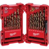 Red Helix Drill Bit Set, 29 Pieces, Cobalt - Milwaukee 48-89-2332