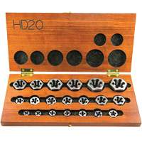DRILLCO Hex Threading Die Set, 20 Pieces - Walter Surface Technologies 3300E20