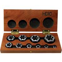 DRILLCO Hex Threading Die Set, 10 Pieces - Walter Surface Technologies 3300EC10