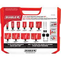 Electrician's Bi-Metal Hole Saw Set, 16 Pieces - Diablo DHS16SEL
