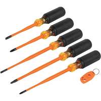 Jeu de tournevis isol&eacute;s &agrave; pointe mince, 1000 V, 6 M - Klein Tools 33736INS