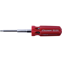 Tournevis multi-embouts m&eacute;triques Hex-Calibre, Prise Plastique - Picquic 88153