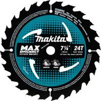 Carbide-Tipped Max Efficiency Framing Circular Saw Blade, 7-1/4", 24 Teeth, Wood Use - Makita B-61656