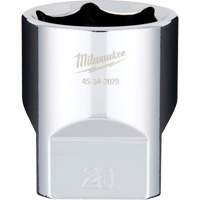 Douille m&eacute;trique avec c&ocirc;t&eacute;s Four Flats, 28 mm, Prise 1/2", 6 pans - Milwaukee 45-34-2028