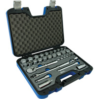 12 Point SAE & Metric Socket Attachment Set, 33 Pcs, 3/8" Drive Size - Gray Tools 25033DH
