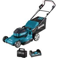 Brushless Cordless Lawnmower, Push Walk-Behind, Battery Powered, 21" Cutting Width - Makita LM002JM101