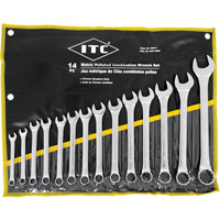 ICW-14PM Polished Wrench Set, Combination, 14 Pieces, Metric - ITC 020211
