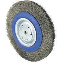 Brosse rotative &agrave; fil torsad&eacute;, 8" dia., Fils 0,014", Arbre 1/2" - 5/8" - 2 - JET 550242