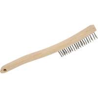 3LHSS Brosse &agrave; r&eacute;curer manuelle, Acier inoxydable, 3 x 19 rangs de fils, Longueur 13-3/4" - JET 551111