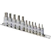SS1438-11T Chrome Socket Bit Sets, Torx&reg;, 1/4"/3/8" Drive, 10 Pcs - JET 601806