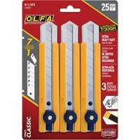 H-1 Classic Extra Heavy-Duty Utility Knife with Rubber Grip Inset, 25 mm - Olfa 1150253