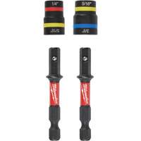 Jeu de tourne-&eacute;crous 2-en-1 Shockwave Impact Duty Quik-Clear, 5/16"/1/4"/3/8" prise, 2-1/2" lo, Magn&eacute;tique - Milwaukee 49-66-4565