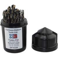 Two-Tone 29-Piece Mechanic's Drill Set, High Speed Steel - Clarkson Osborn DF15229