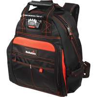 Lighted Tool Backpack, Black/Red, Ballistic/Polyester - Hultafors HTL523