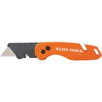Folding Utility Knife With Blade Storage, 1" Blade, Steel Blade, Metal Handle - Klein Tools 44303