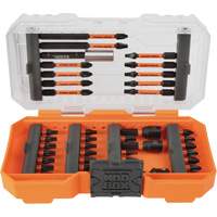 ProFlex Impact Driver Bit Set, 40 Pcs., Nutsetter/Phillips/Slotted/Square/Torx&reg; - Klein Tools 33801