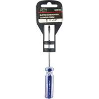 Blue Transparent Striped Slotted Screwdriver, 1/8" Tip, Round, Plastic Handle - Aurora Tools 