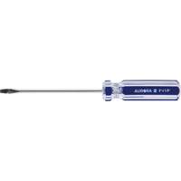 Blue Transparent Striped Slotted Screwdriver, 1/8" Tip, Round, Plastic Handle - Aurora Tools 