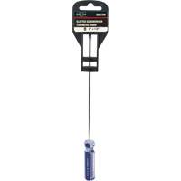 Tournevis &agrave; fente bleu transparent avec bandes, Tige de 1/8", Ronde, Prise en Plastique - Outils Aurora 