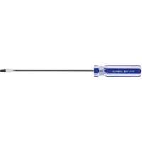 Tournevis &agrave; fente bleu transparent avec bandes, Tige de 3/16", Ronde, Prise en Plastique - Outils Aurora 
