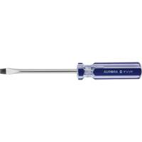 Tournevis &agrave; fente bleu transparent avec bandes, Tige de 1/4", Ronde, Prise en Plastique - Outils Aurora 