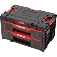 Arx&reg; 2-Drawer Toolbox, 23-1/10" x 15" x 13-2/5", Black - Aurora Tools 