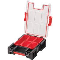 Arx&reg; Medium Tall Organizer with Bins, 10-2/5" x 14-3/10" x 4-1/5", Black - Aurora Tools 