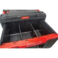 Arx&reg; Single Drawer Toolbox, 11-1/5" W x 18-3/10" D x 9-1/10" H, Black/Red - Aurora Tools 