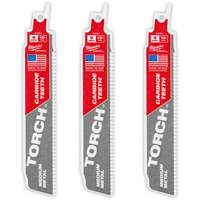 Ensemble de 3 TORCH avec dents au carbure pour m&eacute;tal moyen, Carbure, 10 Dents par pouce, 6" lo x 1" la - Milwaukee 48-00-5351CAN