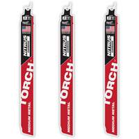 Ensemble de 3 TORCH avec dents NITRUS CARBIDE pour m&eacute;tal moyen, Carbure, 10 Dents par pouce, 9" lo x 1" la - Milwaukee 48-00-6352CAN