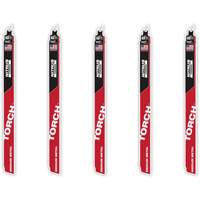 Ensemble de 5 TORCH avec dents NITRUS CARBIDE pour m&eacute;tal moyen, Carbure, 10 Dents par pouce, 12" lo x 1" la - Milwaukee 48-00-6553